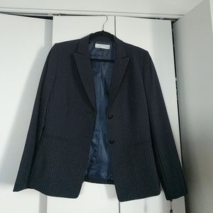 Navy pinstripe blazer